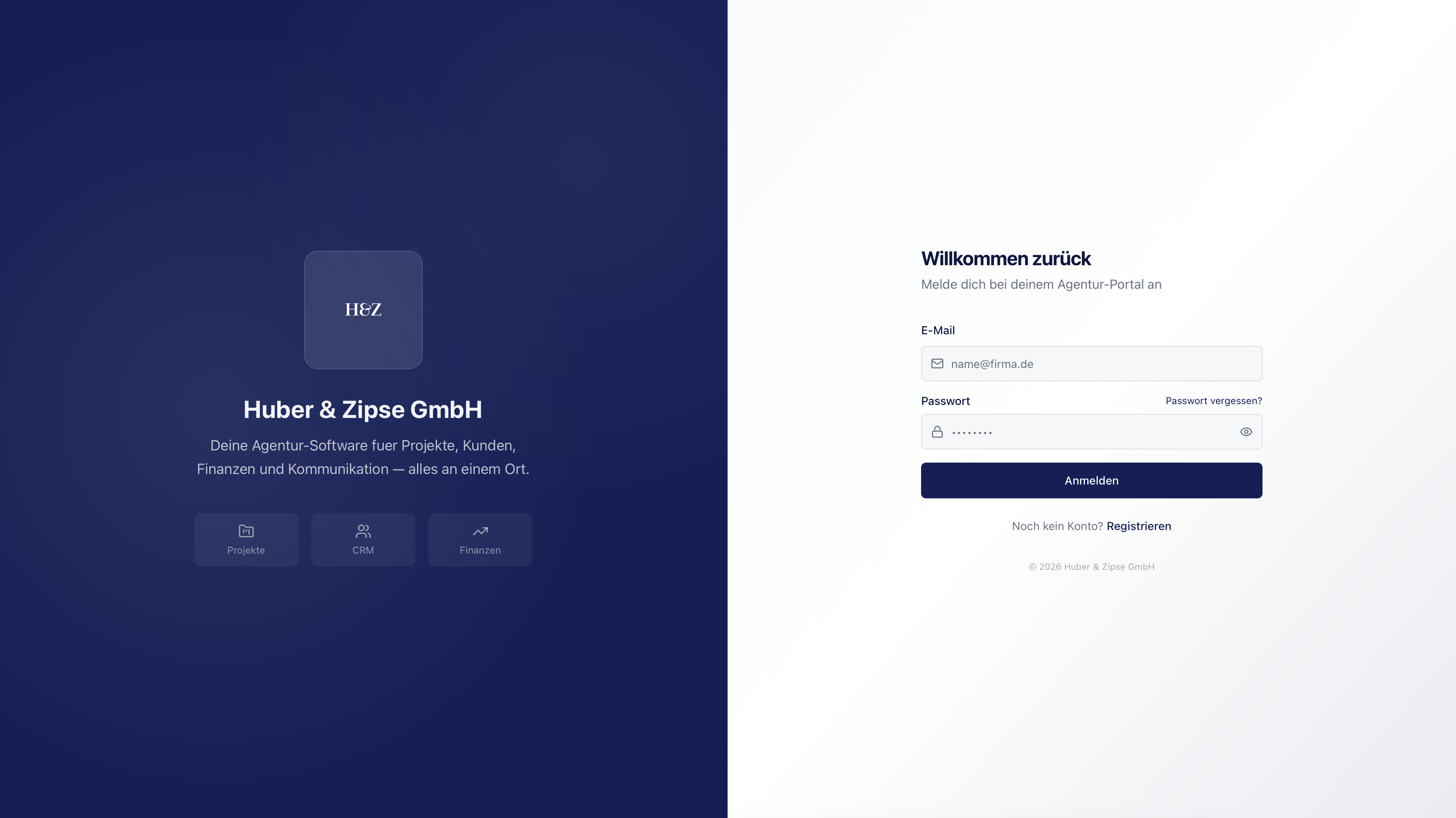Huber & Zipse Software Screenshot
