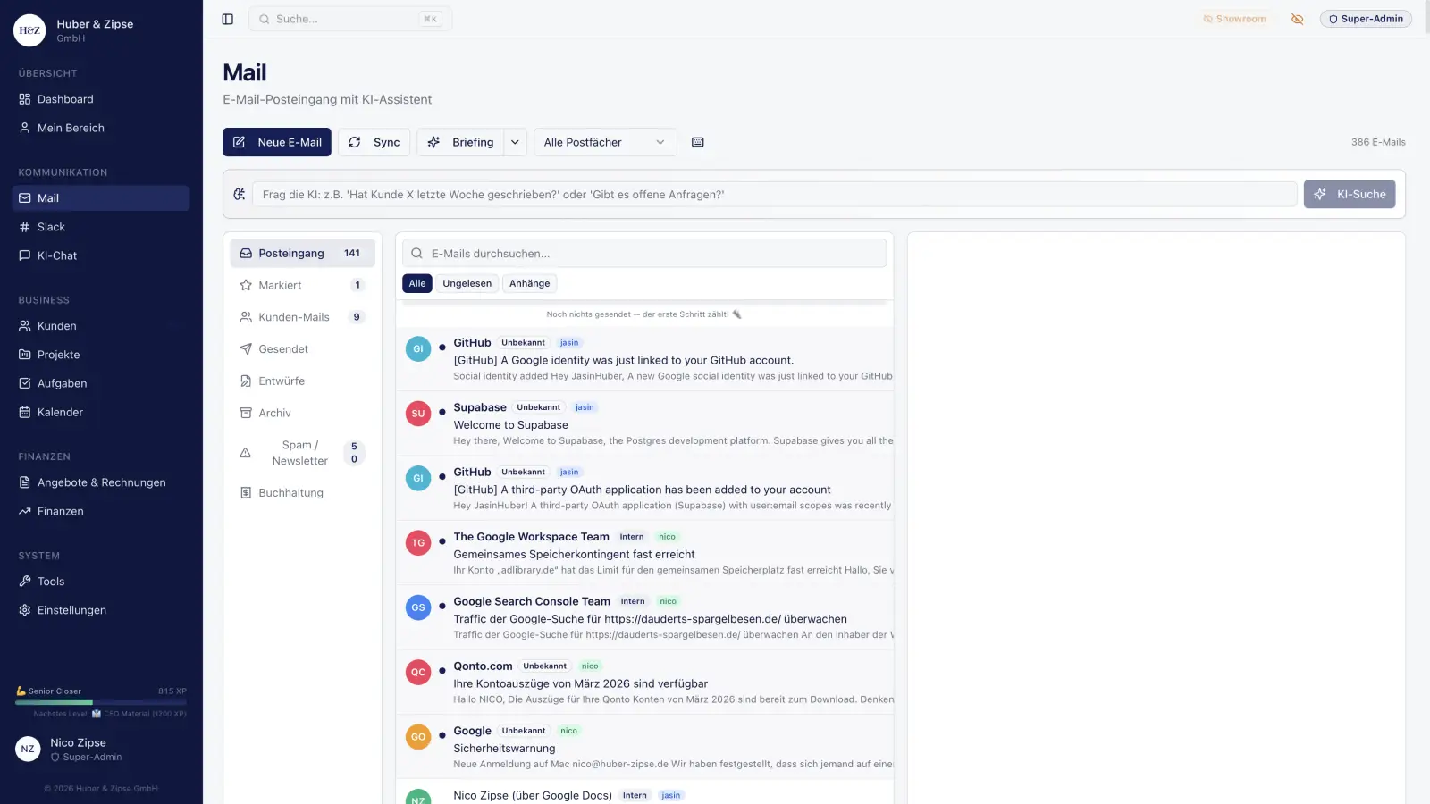 Huber & Zipse Software Screenshot 3