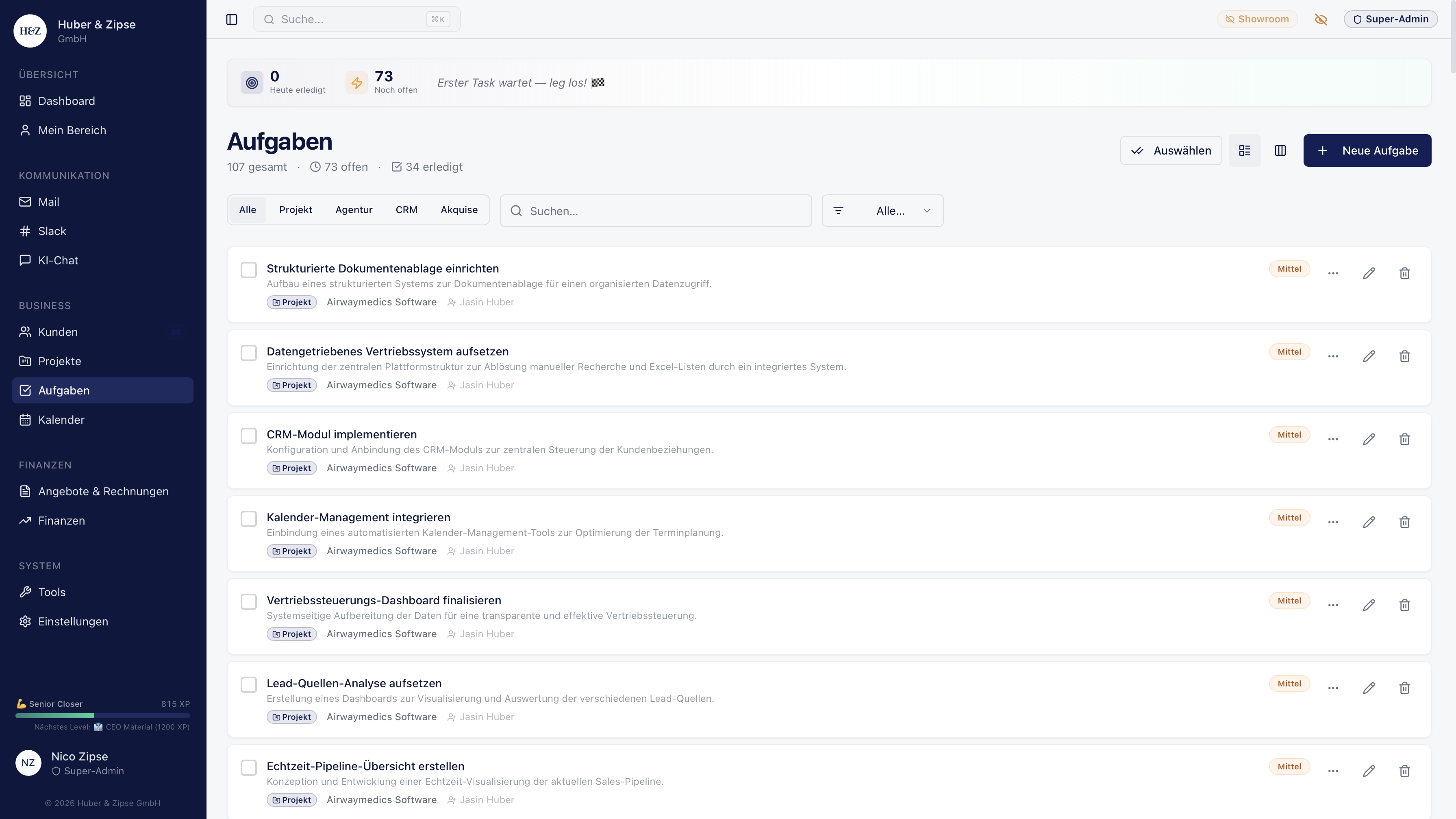 Huber & Zipse Software Screenshot 4