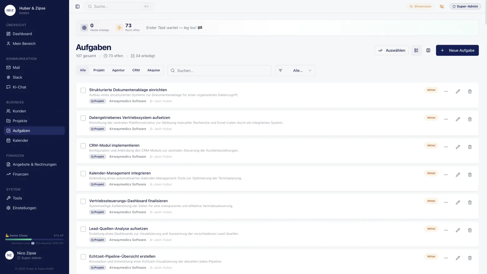 Huber & Zipse Software Screenshot 4