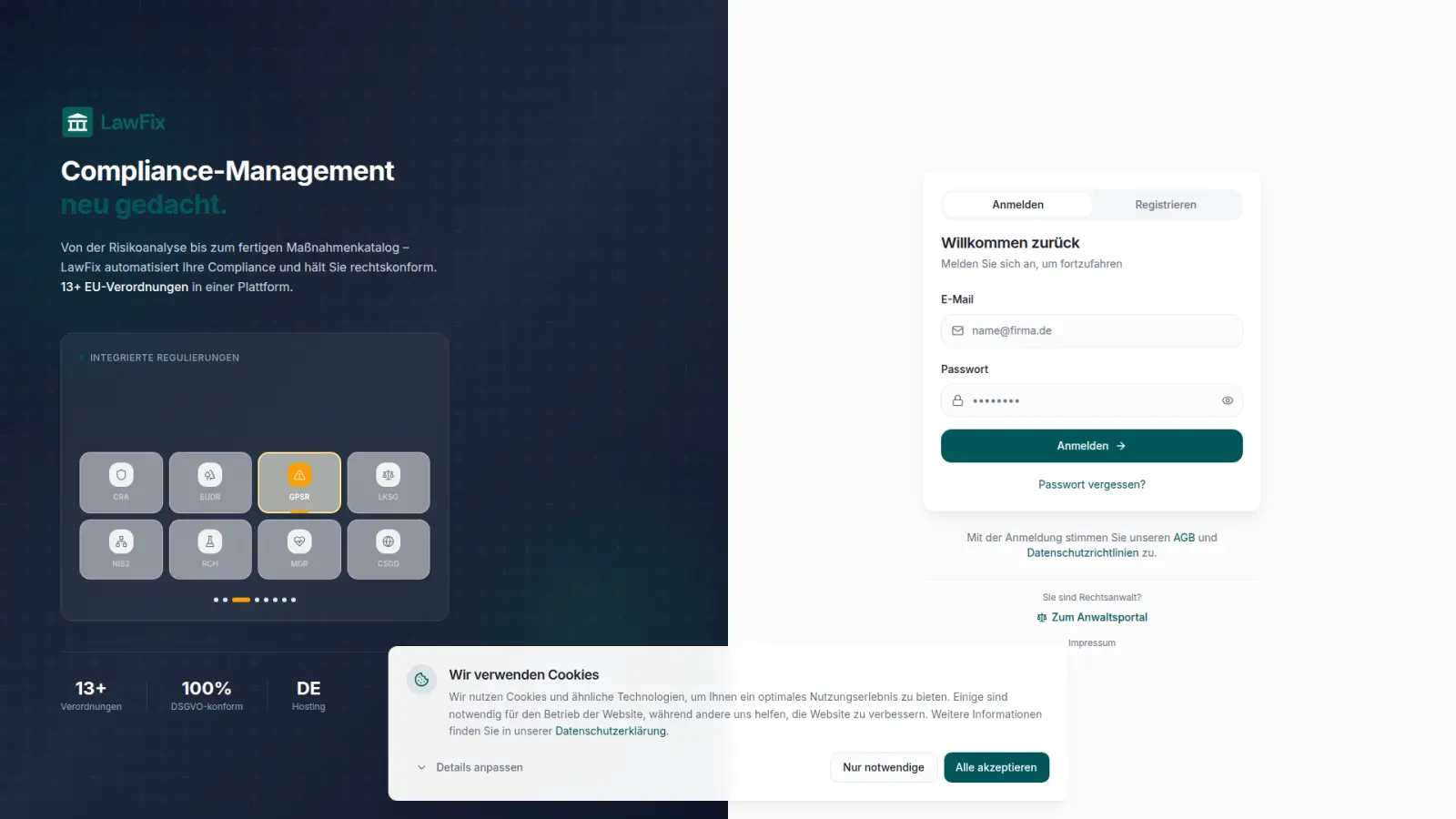 Lawfix Plattform Preview